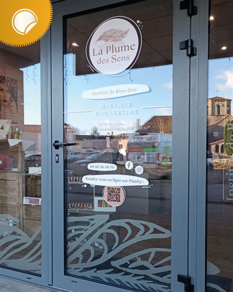 VITROPHANIE "La Plume des Sens"